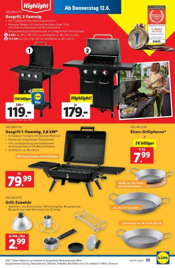 thumbnail - Gasgrill 1-flammig, 3,6 kW