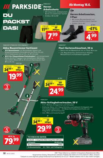 thumbnail - PARKSIDE Herren Arbeitsshorts