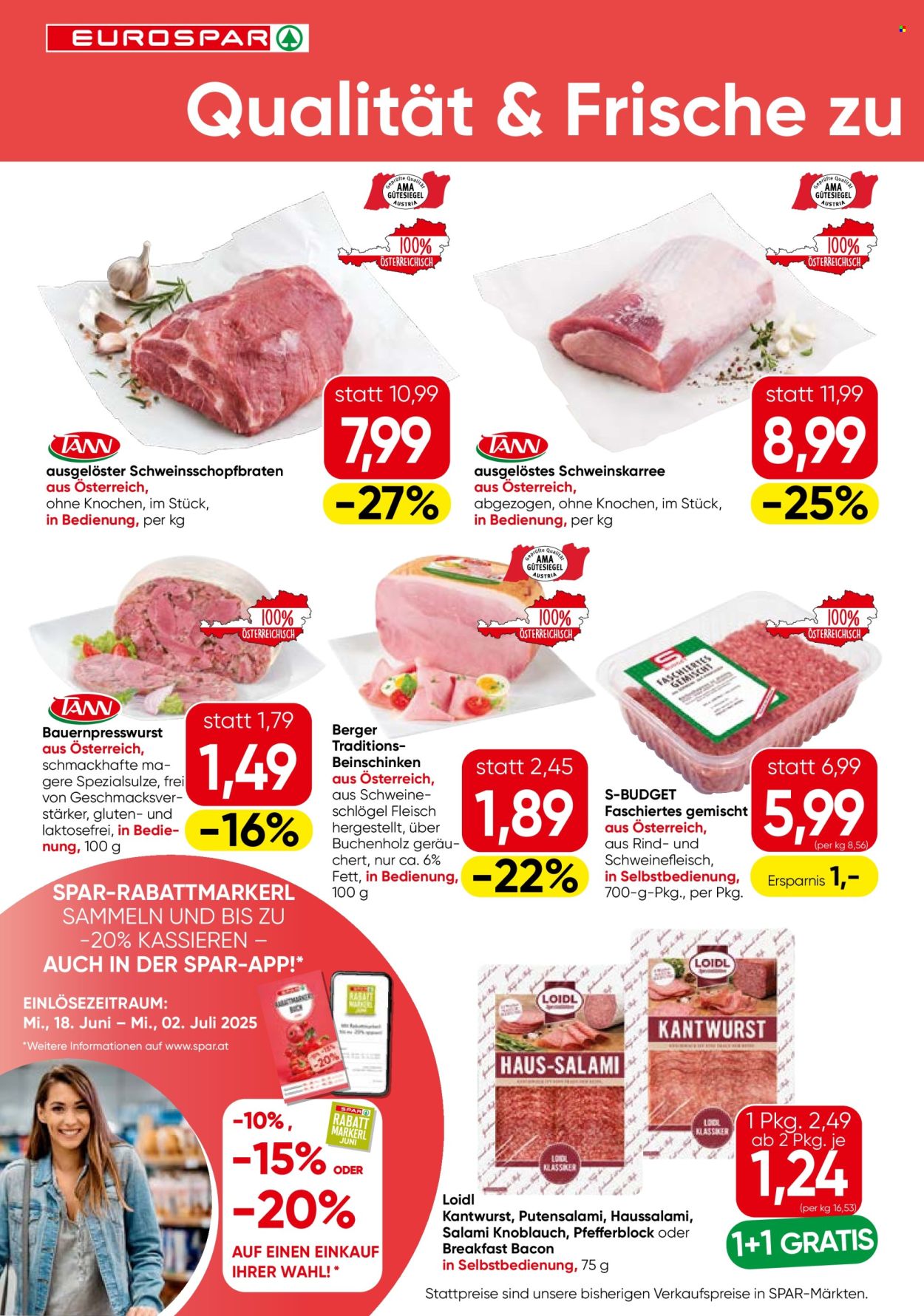 Angebote EUROSPAR - 18.6.2025 - 25.6.2025. Seite 4
