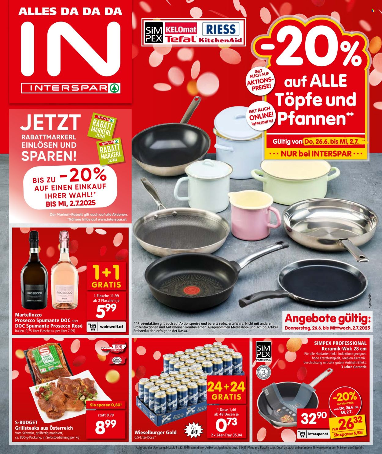 Angebote INTERSPAR - 26.6.2025 - 2.7.2025. Seite 1