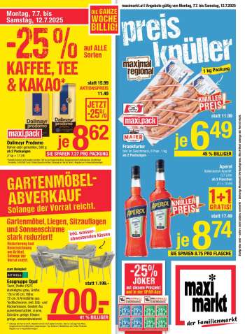 Angebote Maximarkt - 7.7.2025 - 12.7.2025.