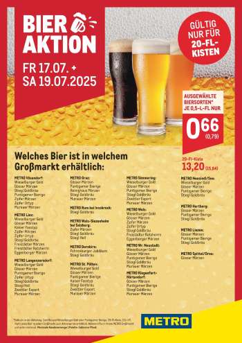 Angebote Metro - 17.7.2025 - 19.7.2025.