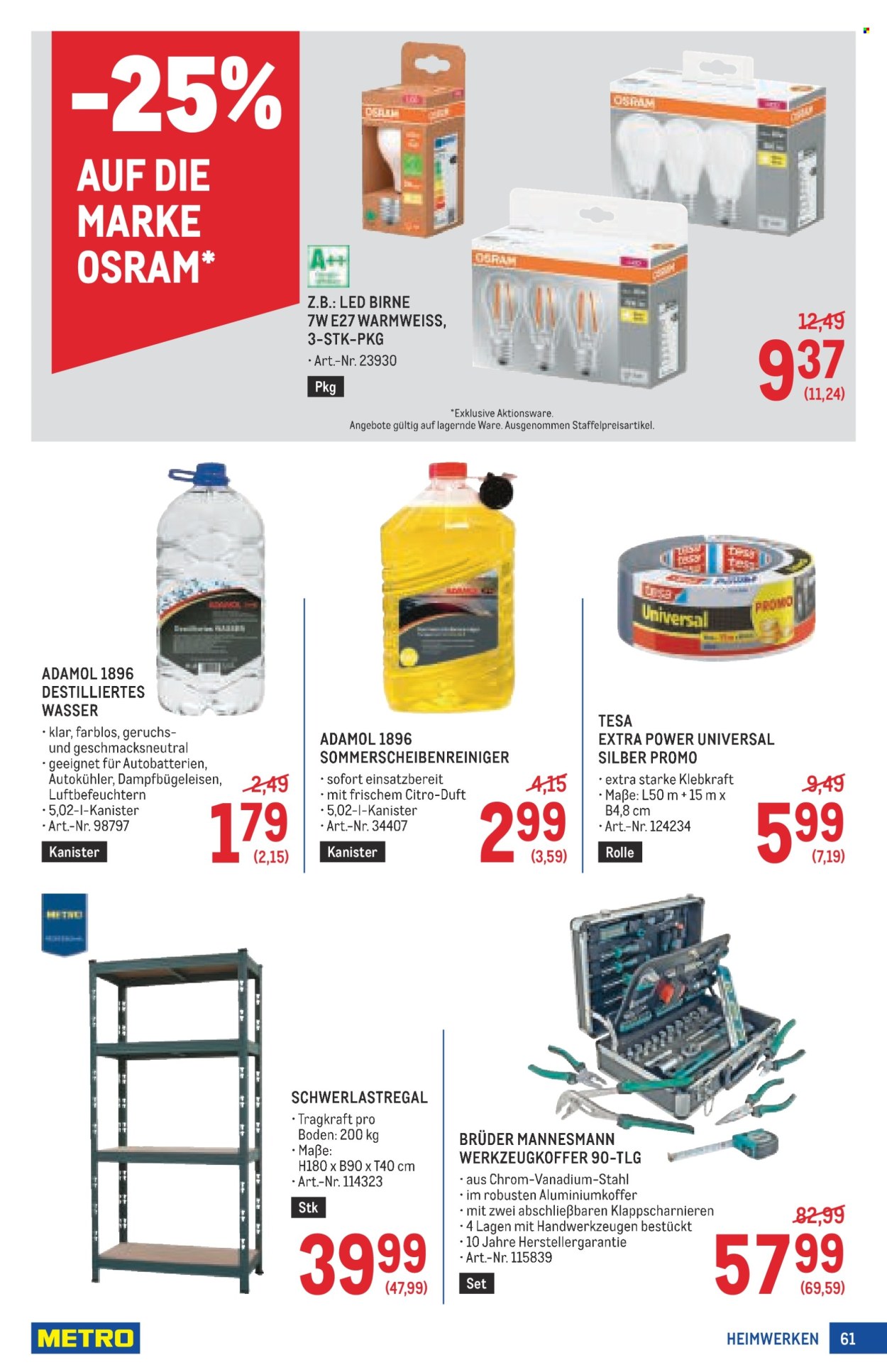 Angebote Metro - 24.7.2025 - 6.8.2025. Seite 61