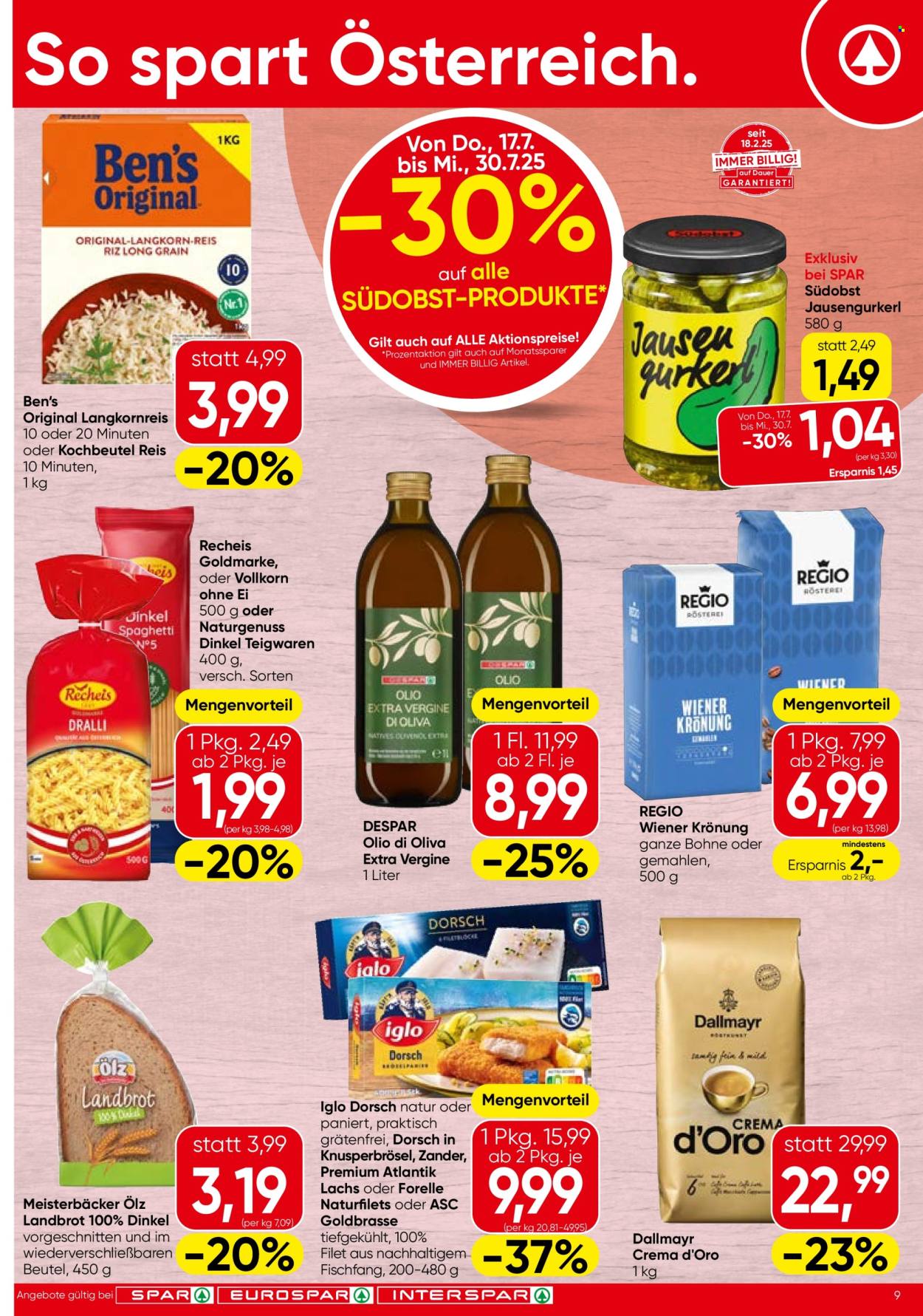 Angebote SPAR - 17.7.2025 - 30.7.2025. Seite 9