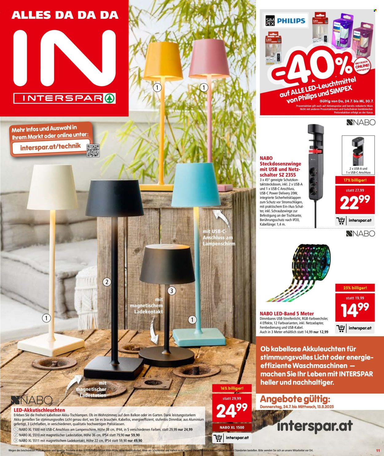 Angebote INTERSPAR - 24.7.2025 - 30.7.2025. Seite 11