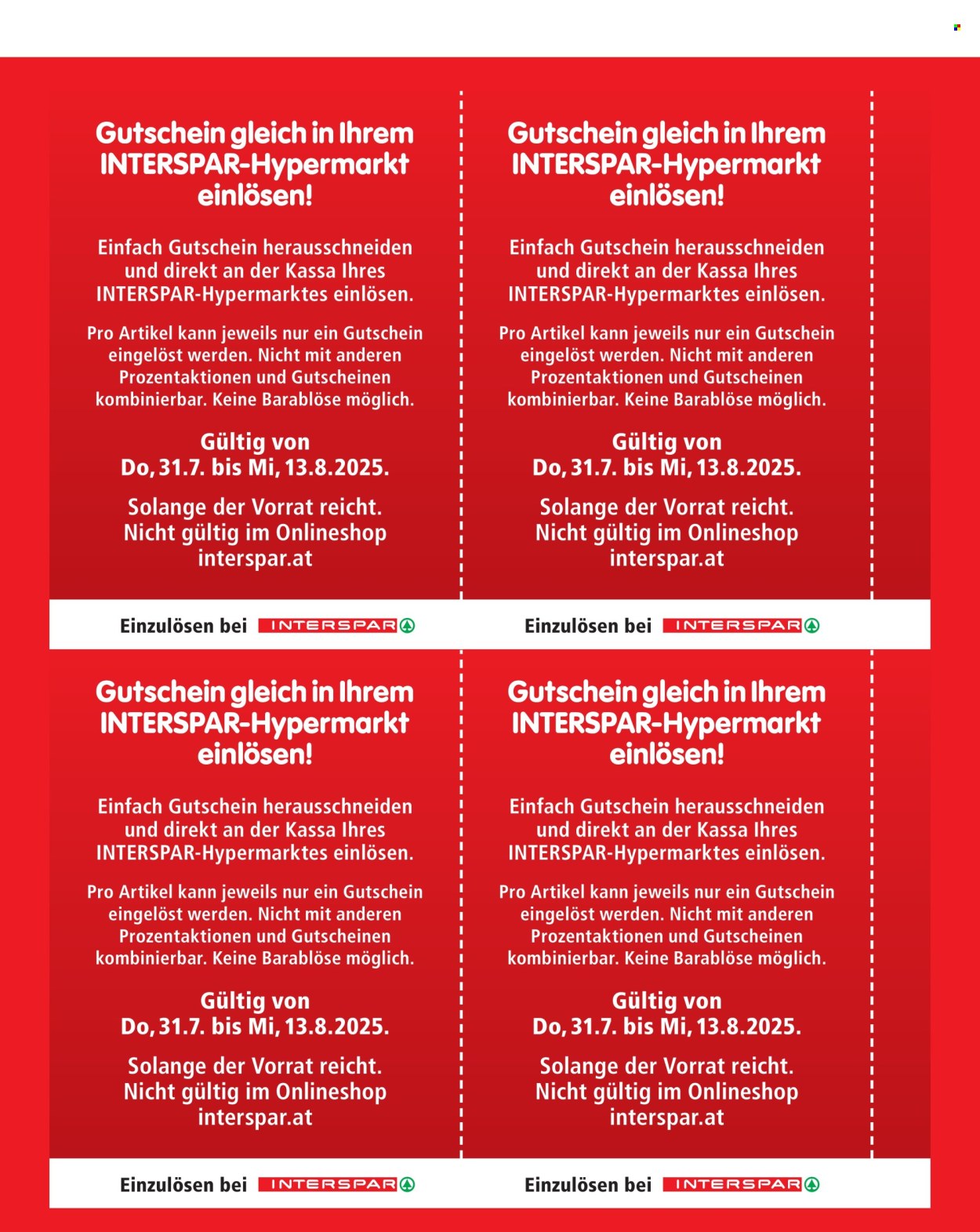 Angebote INTERSPAR - 31.7.2025 - 13.8.2025. Seite 4