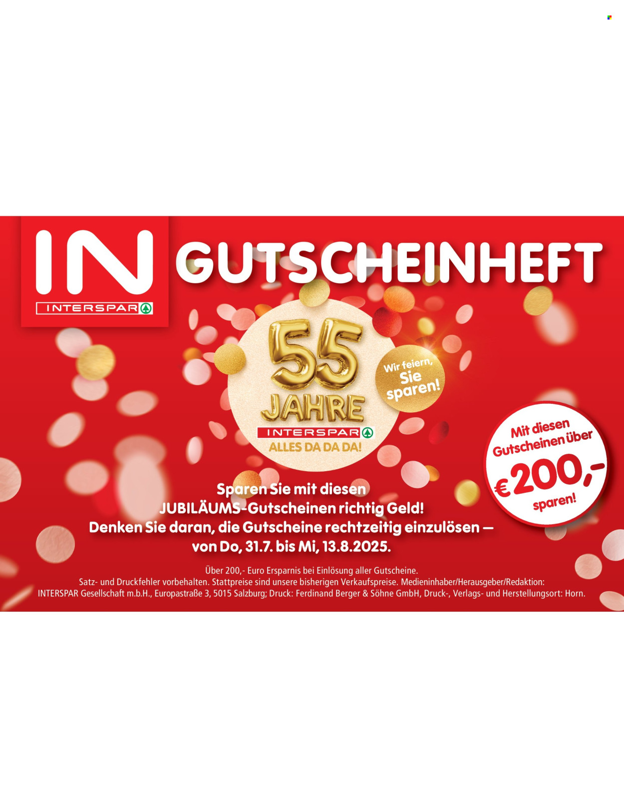 Angebote INTERSPAR - 31.7.2025 - 13.8.2025. Seite 16