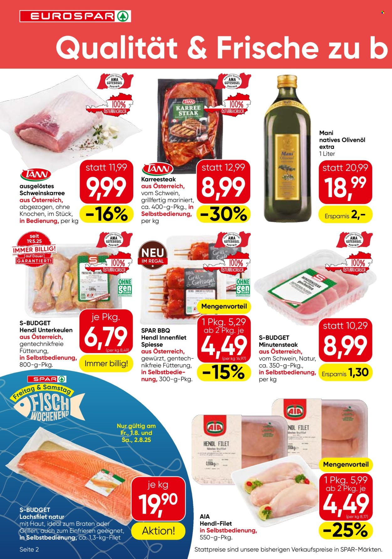 Angebote EUROSPAR - 31.7.2025 - 13.8.2025. Seite 2