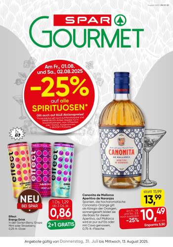 Angebote SPAR - 31.7.2025 - 13.8.2025.