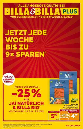 Angebote Billa - 31.7.2025 - 6.8.2025.