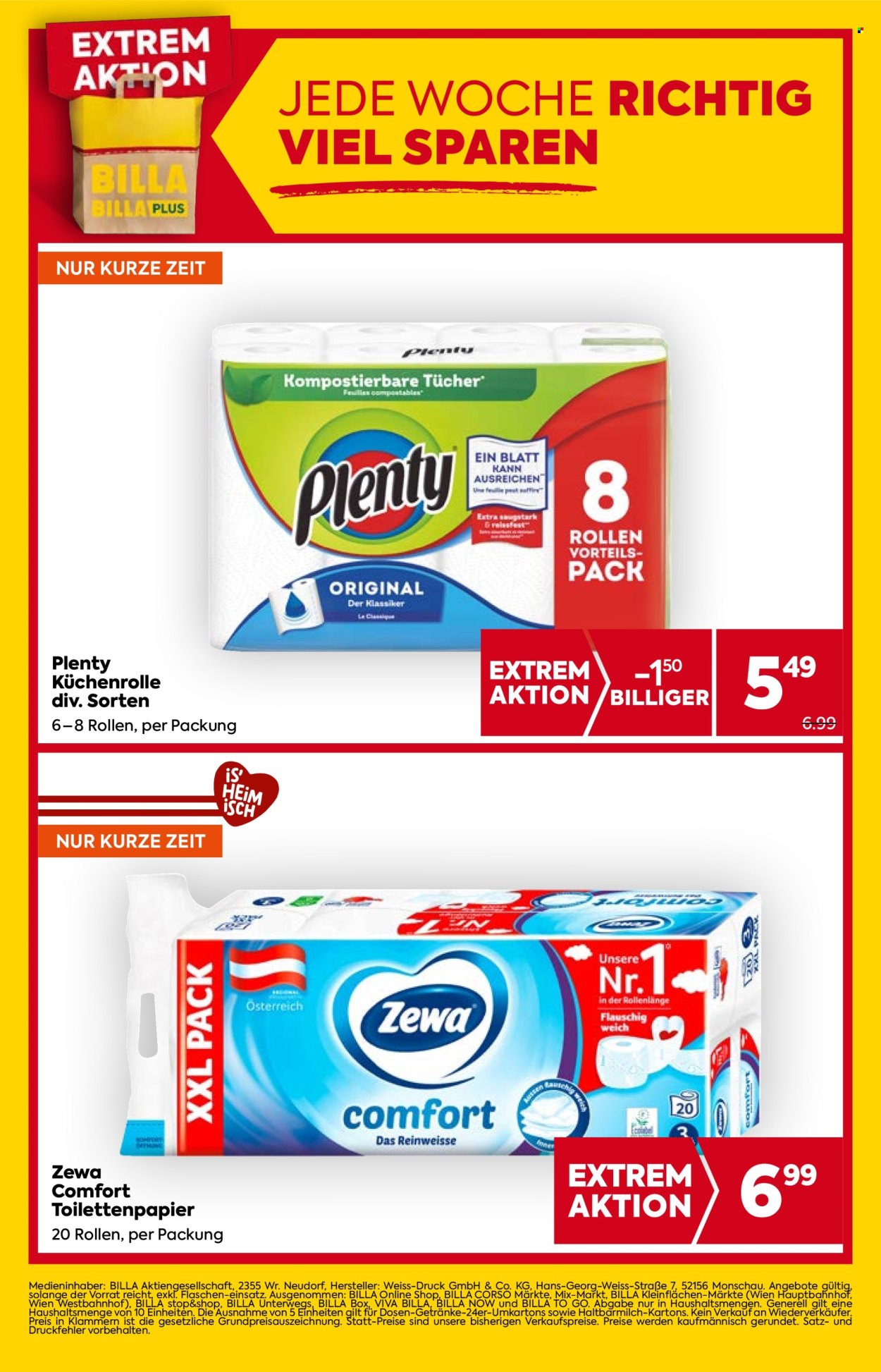 Angebote Billa - 31.7.2025 - 6.8.2025. Seite 20