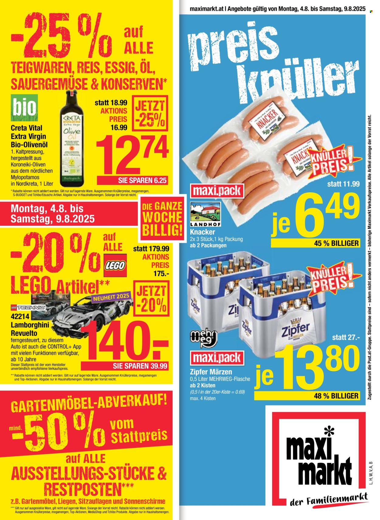 Angebote Maximarkt - 4.8.2025 - 9.8.2025. Seite 1