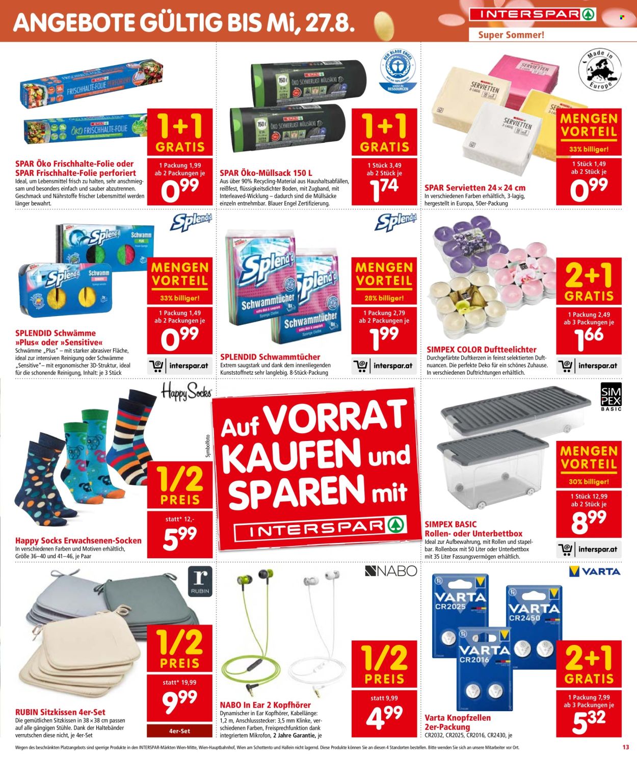 Angebote INTERSPAR - 7.8.2025 - 13.8.2025. Seite 13