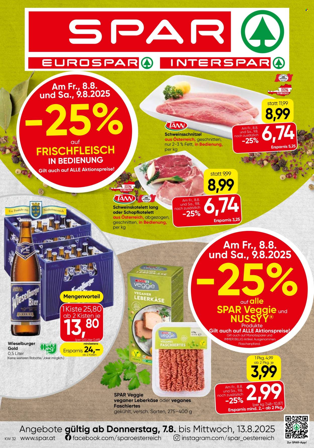 Angebote SPAR - 7.8.2025 - 13.8.2025. Seite 1