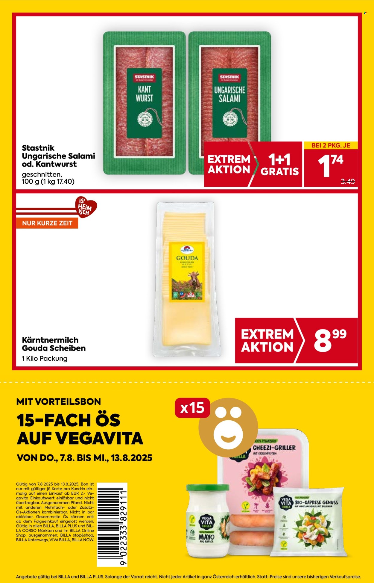 Angebote Billa - 7.8.2025 - 13.8.2025. Seite 9