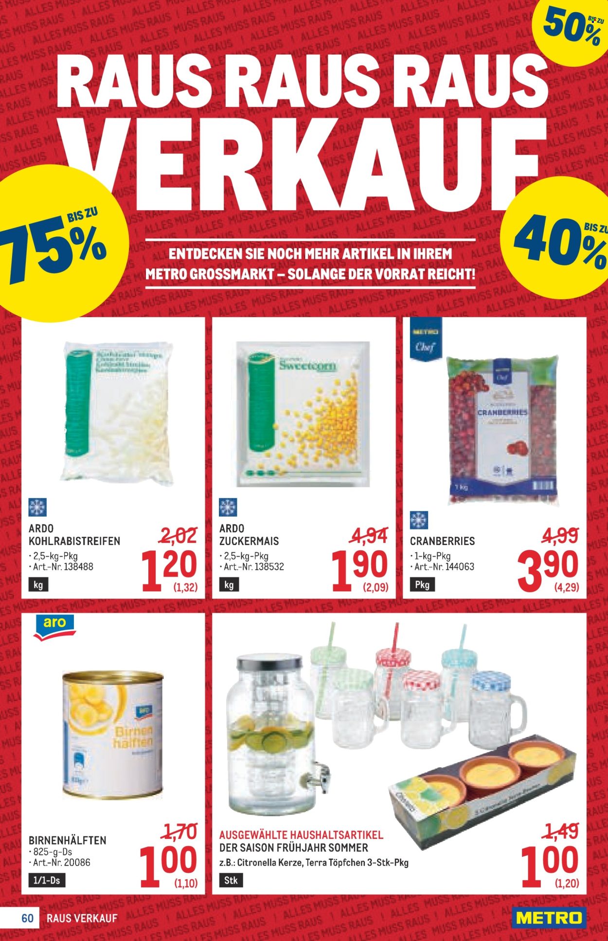 Angebote Metro - 21.8.2025 - 3.9.2025. Seite 60