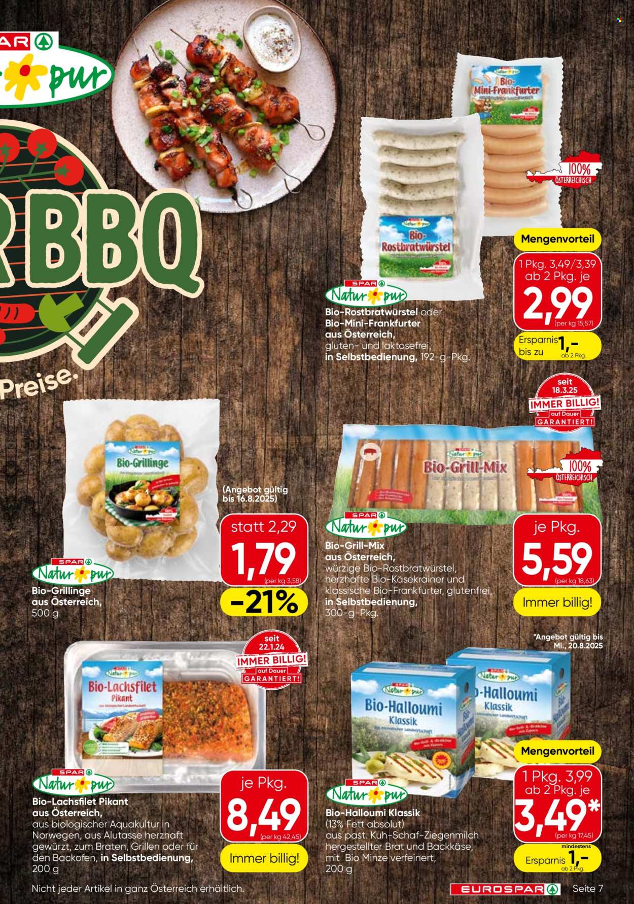 Angebote EUROSPAR - 14.8.2025 - 27.8.2025. Seite 7