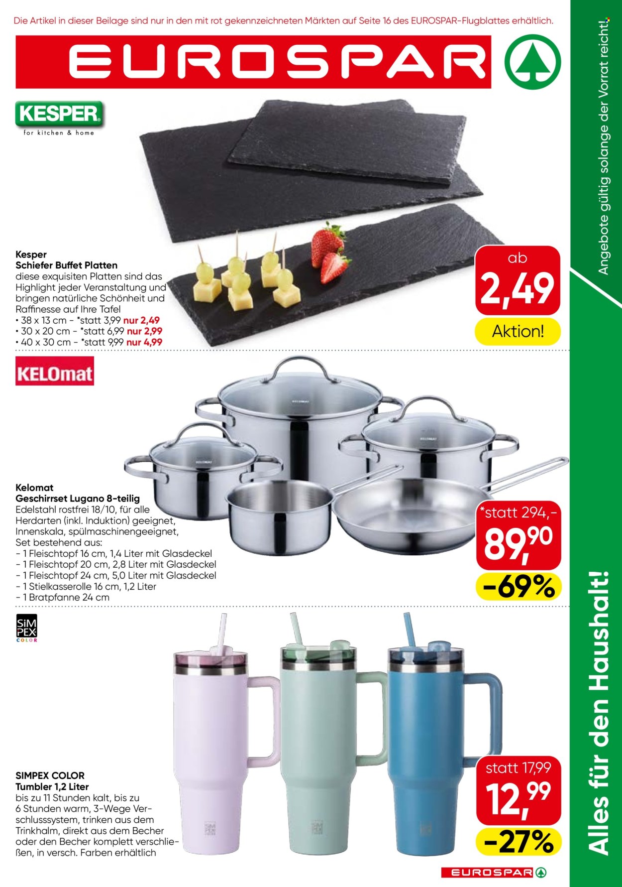 Angebote EUROSPAR - 14.8.2025 - 27.8.2025. Seite 1