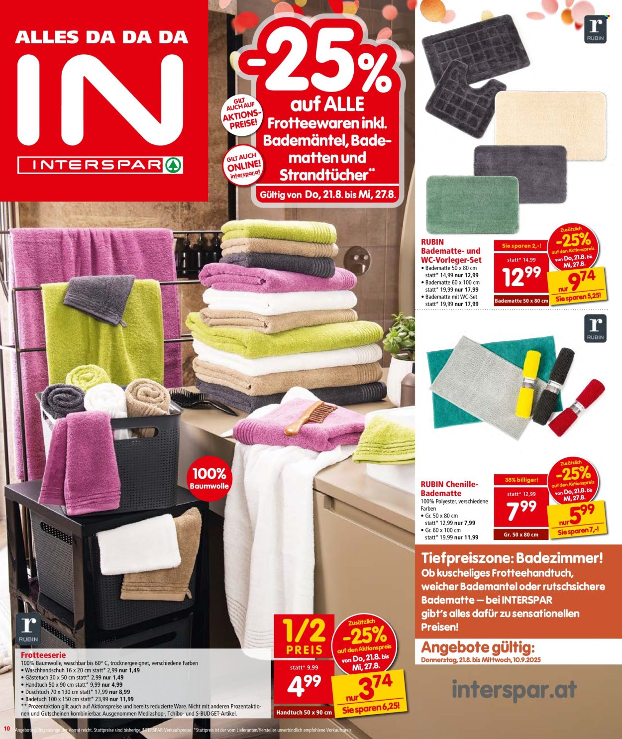 Angebote INTERSPAR - 21.8.2025 - 27.8.2025. Seite 10