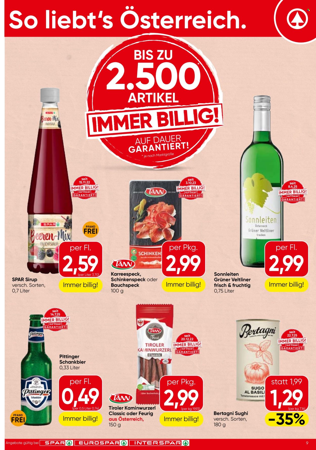 Angebote SPAR - 21.8.2025 - 27.8.2025. Seite 9