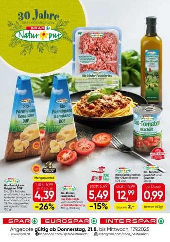 Angebote SPAR - 21.8.2025 - 17.9.2025.