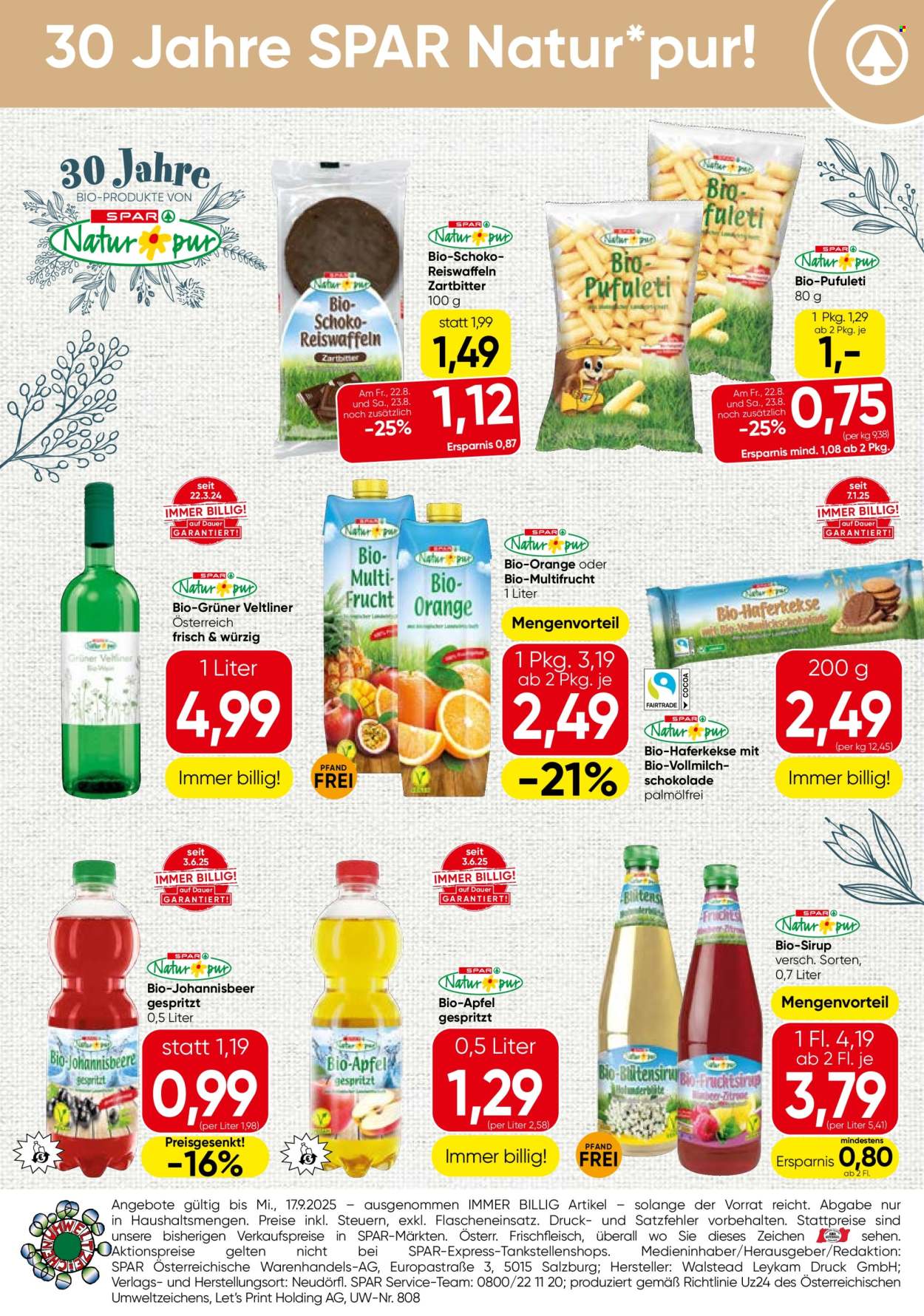 Angebote SPAR - 21.8.2025 - 17.9.2025. Seite 8
