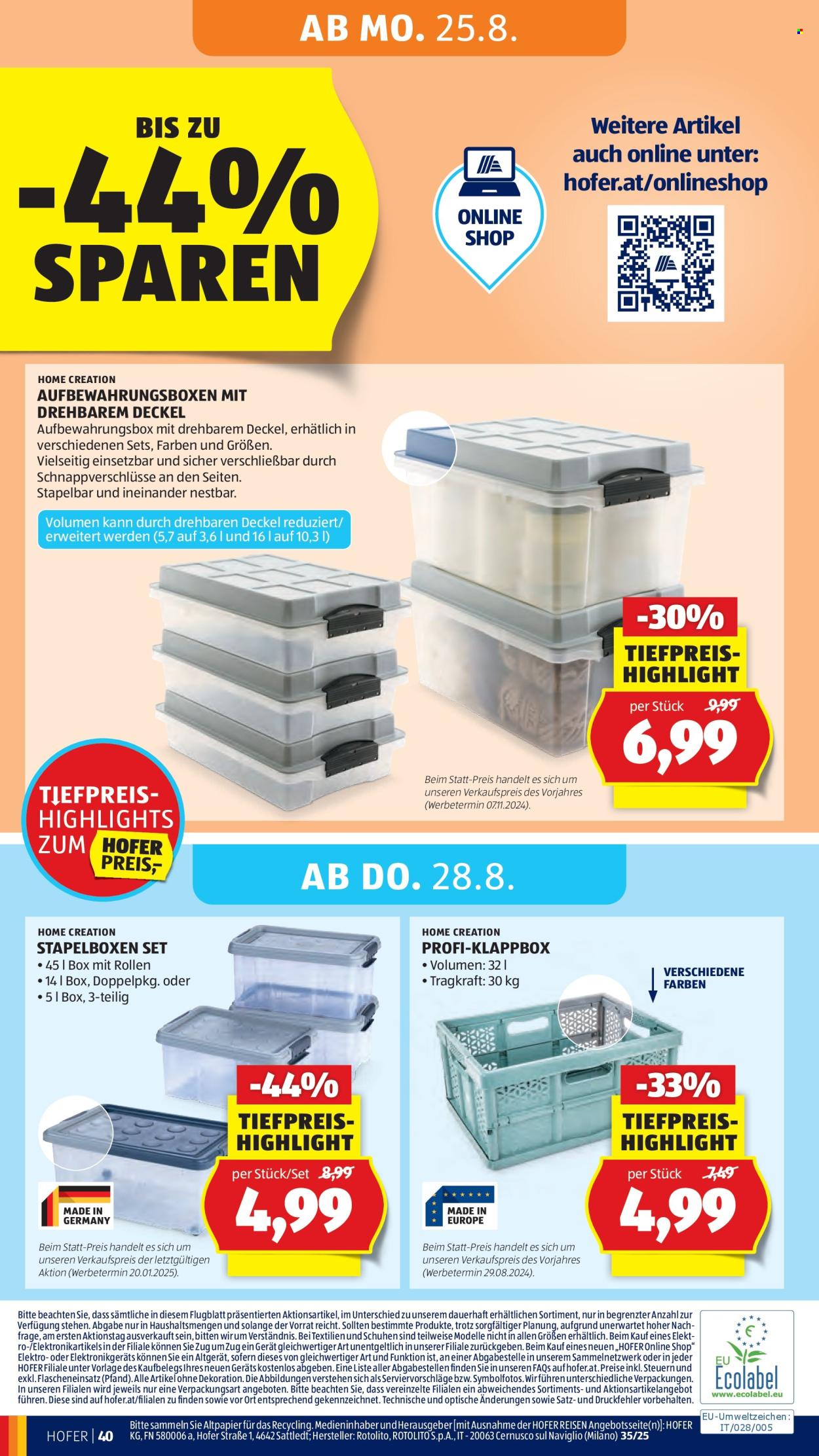 Angebote Hofer - 22.8.2025 - 28.8.2025. Seite 44