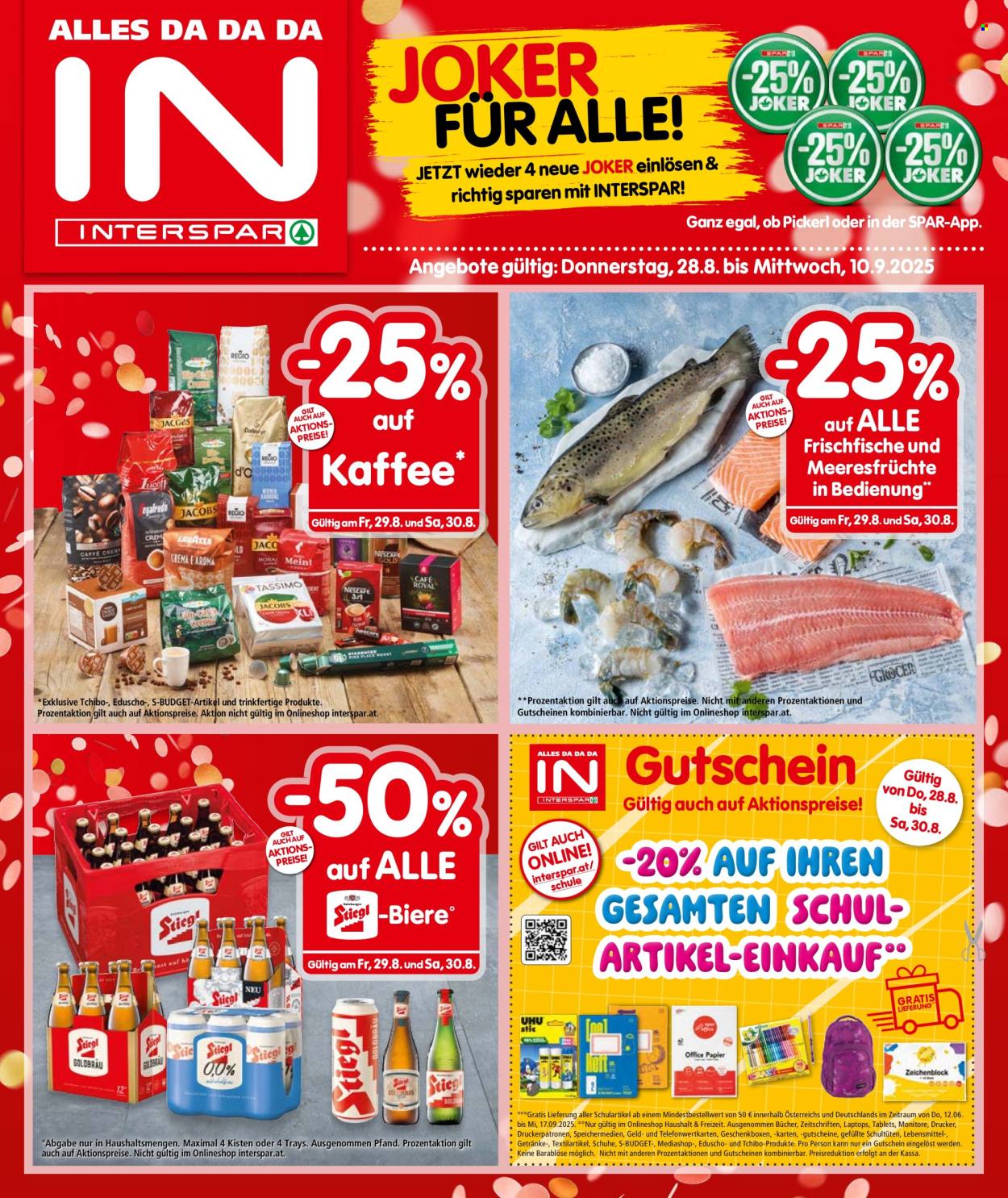 Angebote INTERSPAR - 28.8.2025 - 10.9.2025. Seite 1