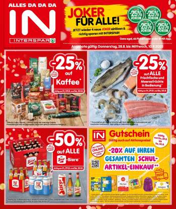 Angebote INTERSPAR - 28.8.2025 - 10.9.2025.