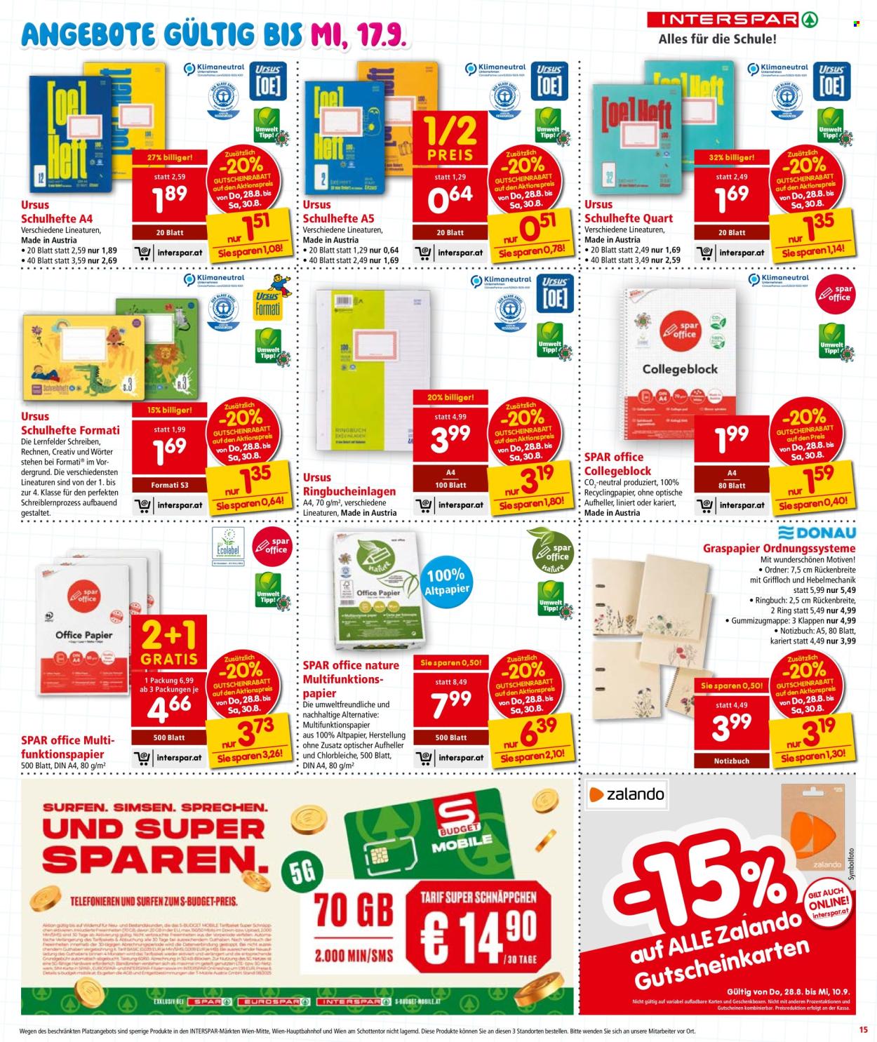 Angebote INTERSPAR - 28.8.2025 - 10.9.2025. Seite 15