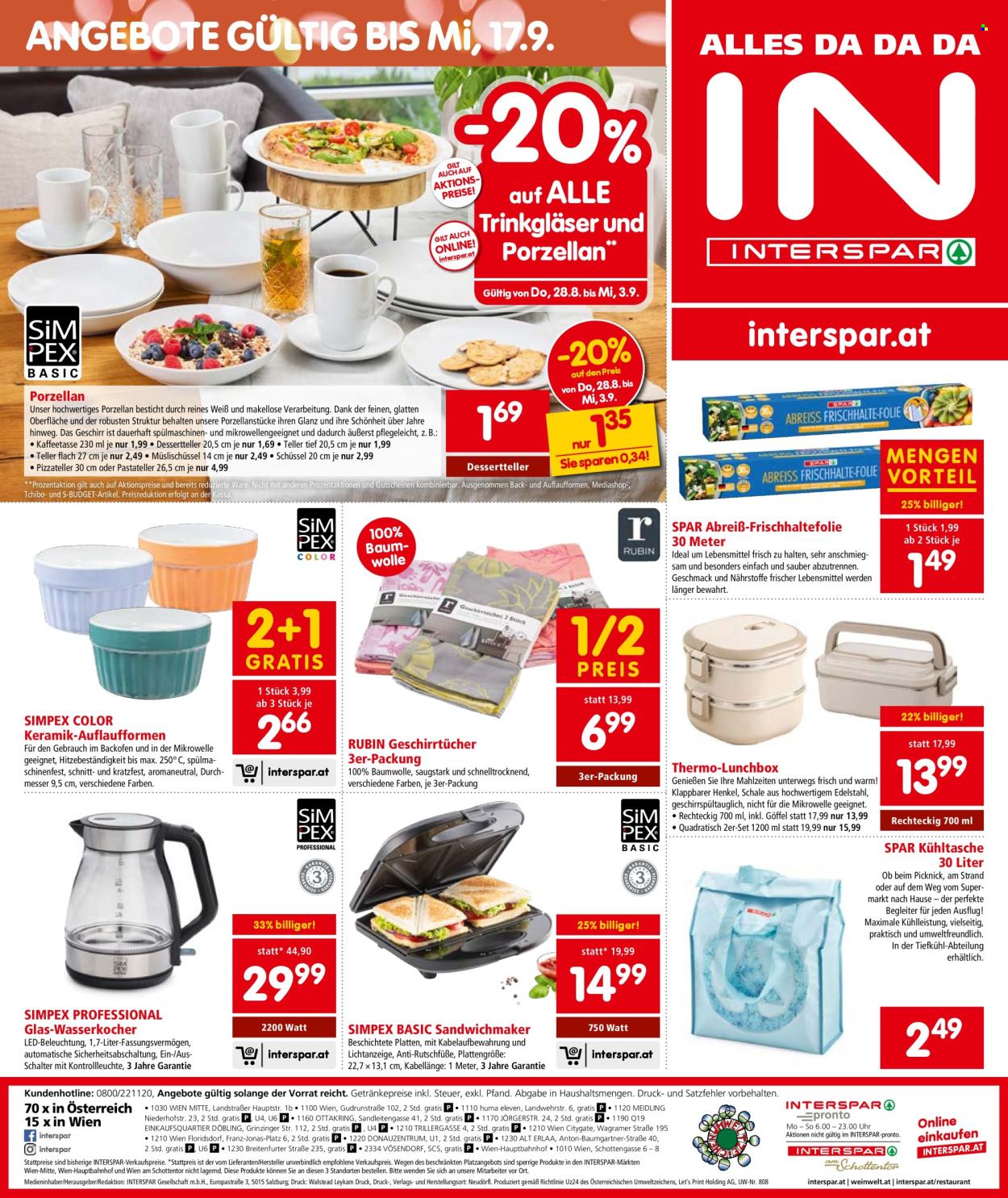 Angebote INTERSPAR - 28.8.2025 - 10.9.2025. Seite 20
