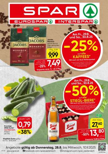 Angebote SPAR - 28.8.2025 - 10.9.2025.