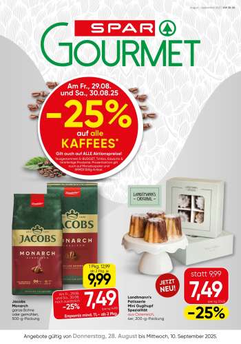 Angebote SPAR - 28.8.2025 - 10.9.2025.