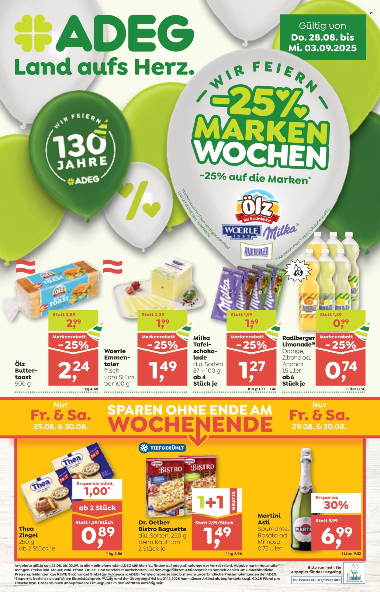 Angebote ADEG - 28.8.2025 - 3.9.2025. Seite 1