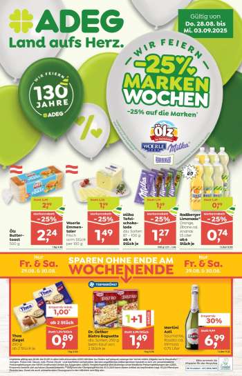 Angebote ADEG - 28.8.2025 - 3.9.2025.