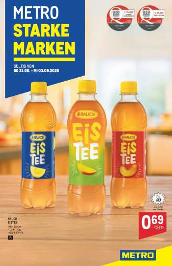 Angebote Metro - 21.8.2025 - 3.9.2025.