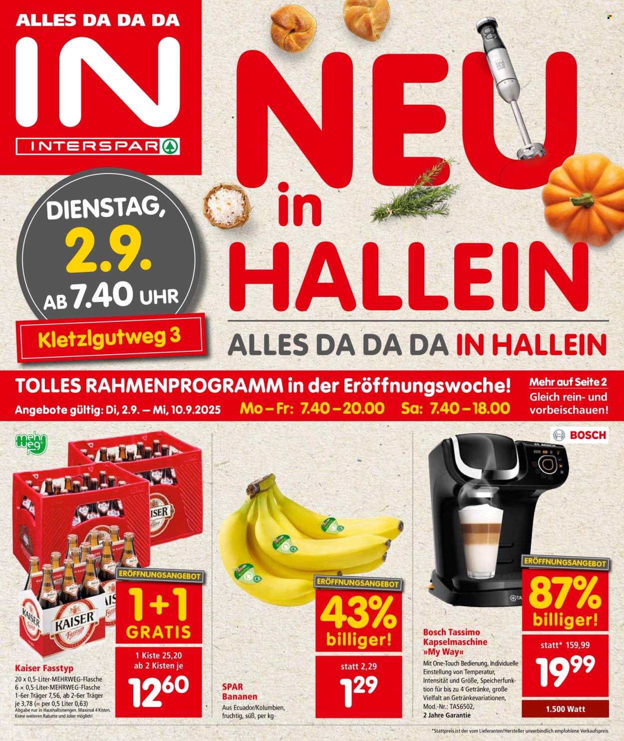 Angebote INTERSPAR - 2.9.2025 - 10.9.2025. Seite 1