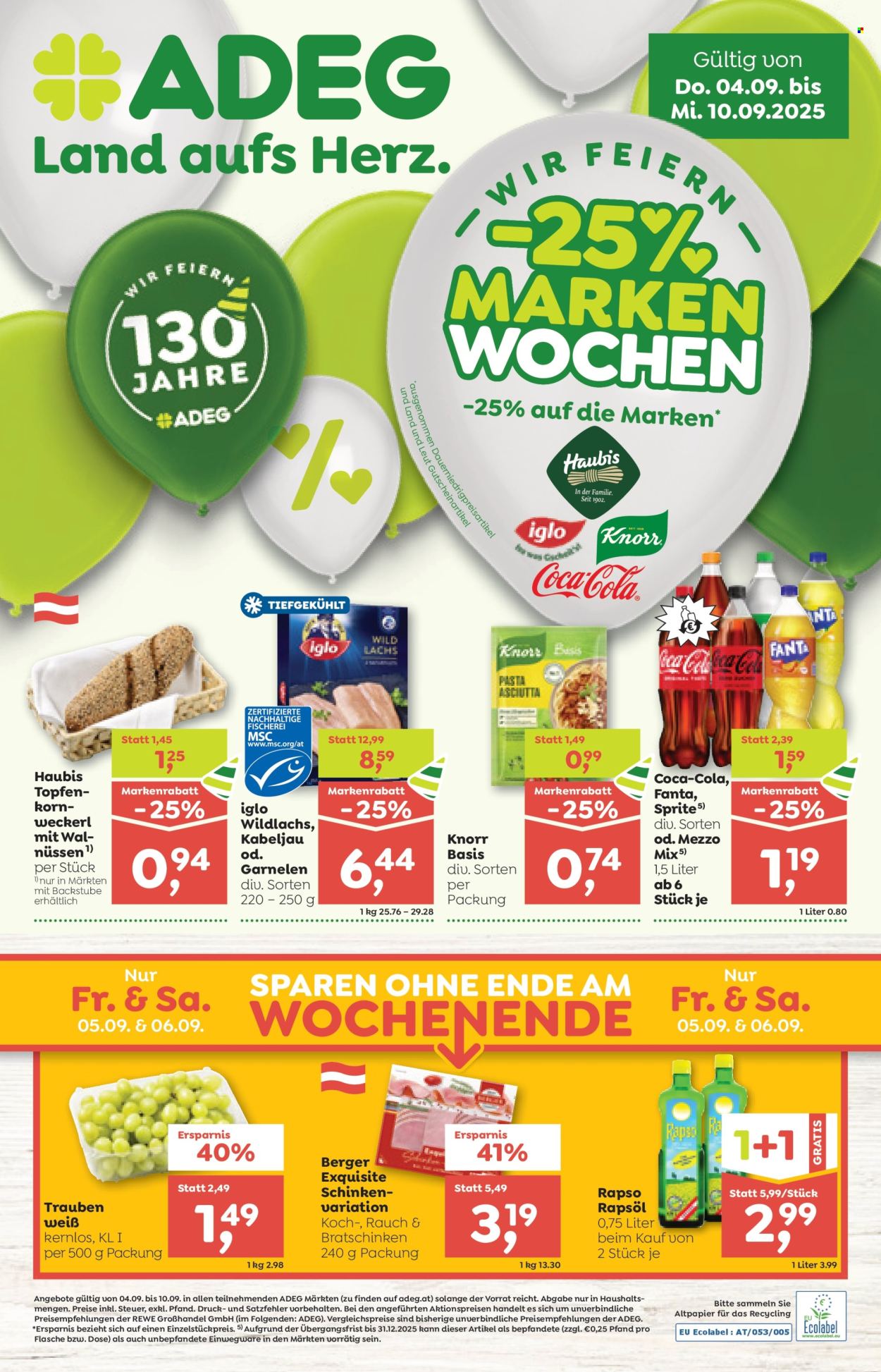 Angebote ADEG - 4.9.2025 - 10.9.2025. Seite 1