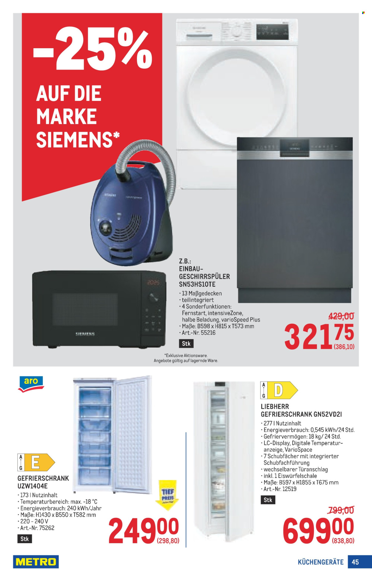 Angebote Metro - 18.9.2025 - 1.10.2025. Seite 45