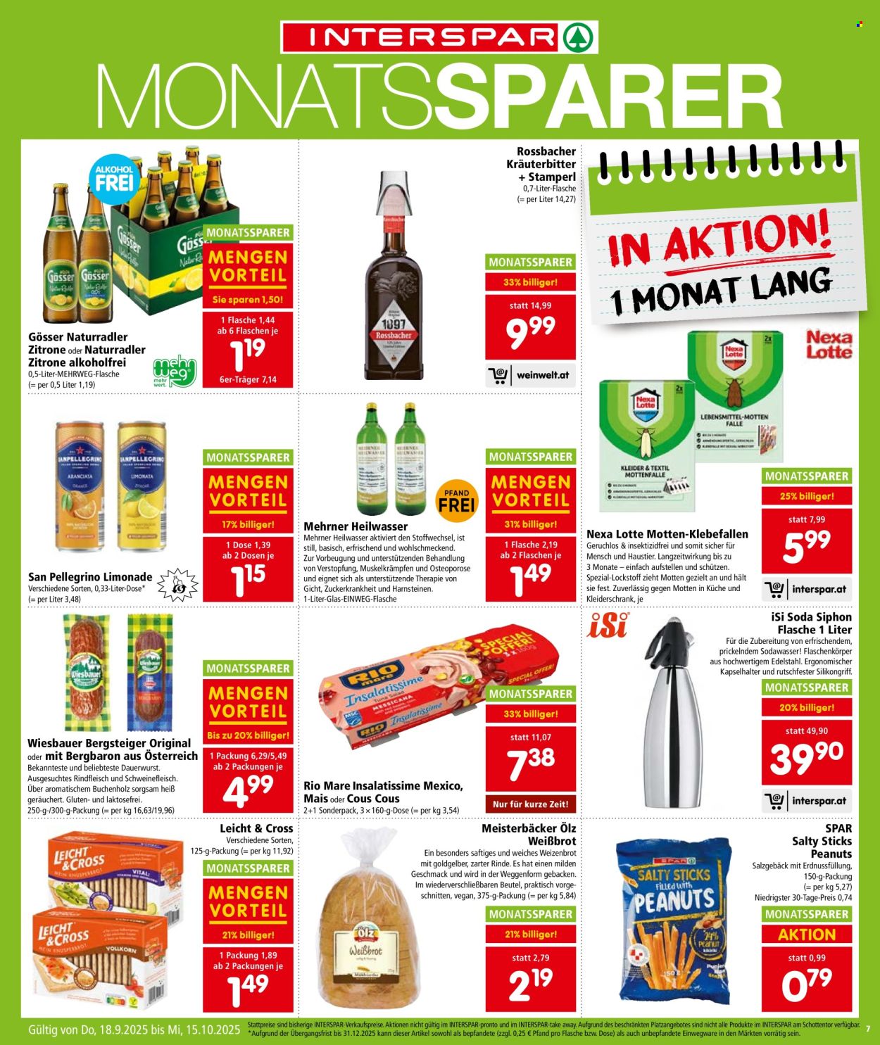 Angebote INTERSPAR - 18.9.2025 - 24.9.2025. Seite 8