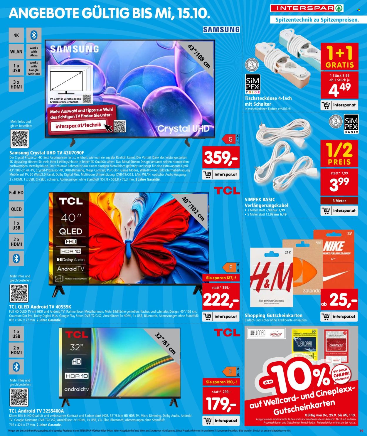 Angebote INTERSPAR - 25.9.2025 - 8.10.2025. Seite 21