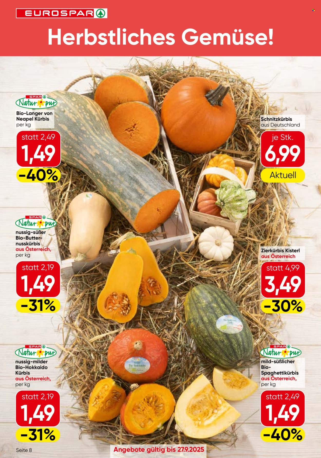 Angebote EUROSPAR - 25.9.2025 - 8.10.2025. Seite 8