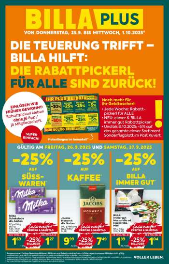 Angebote Billa Plus - 25.9.2025 - 1.10.2025.