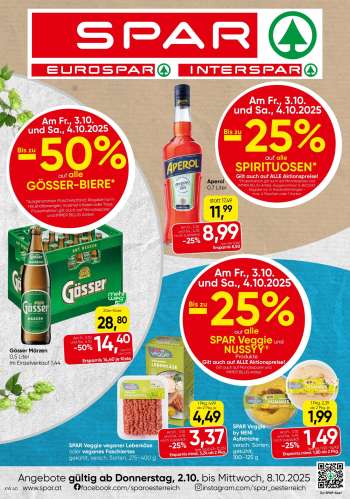 Angebote SPAR - 2.10.2025 - 8.10.2025.