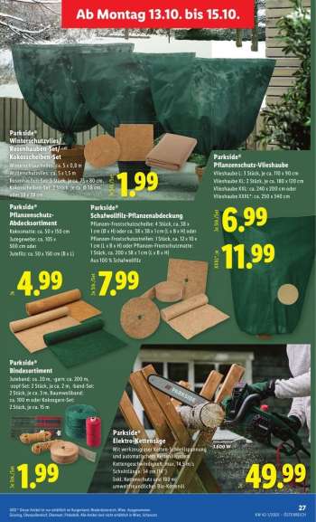 thumbnail - Parkside® Winterschutzvlies/Rosenhauben-Set/Kokosscheiben-Set
