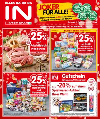 Angebote INTERSPAR - 9.10.2025 - 22.10.2025.