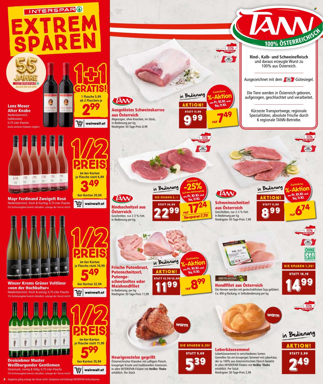 Angebote INTERSPAR - 9.10.2025 - 22.10.2025. Seite 8