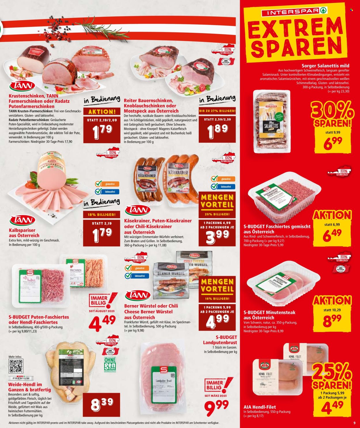 Angebote INTERSPAR - 9.10.2025 - 22.10.2025. Seite 9