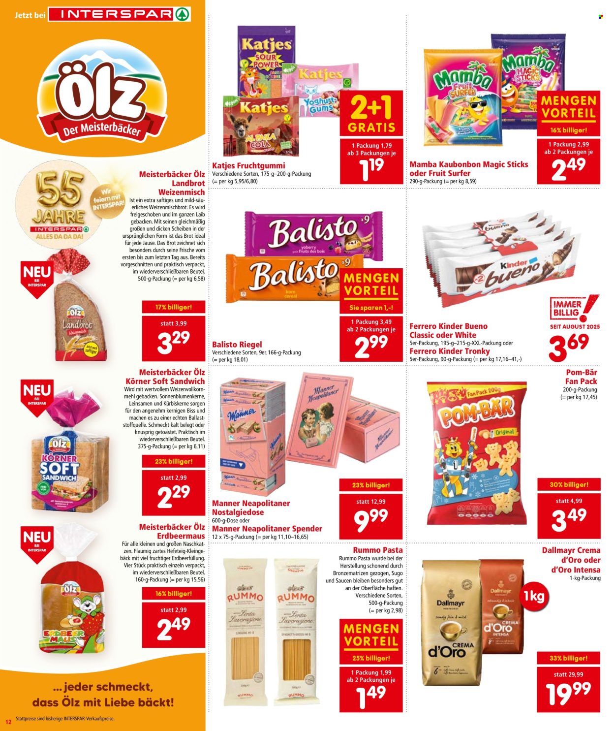 Angebote INTERSPAR - 9.10.2025 - 22.10.2025. Seite 12