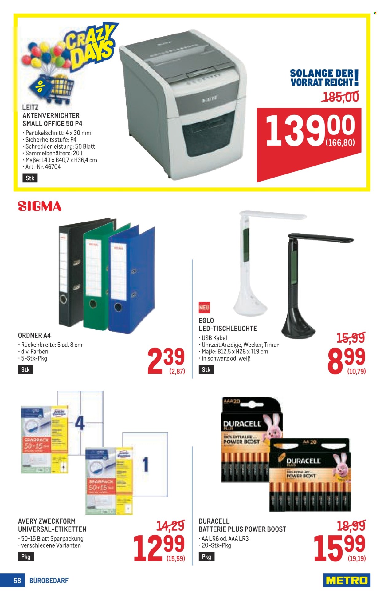 Angebote Metro - 16.10.2025 - 29.10.2025. Seite 58